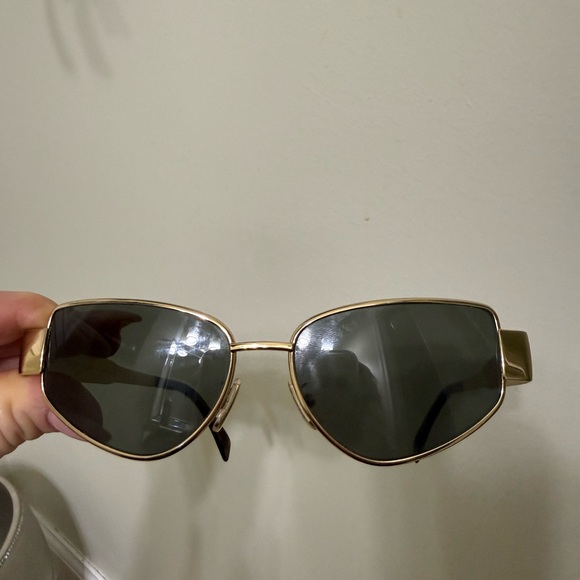 Celine Black and Gold Cat Eye Designer Sunglasses